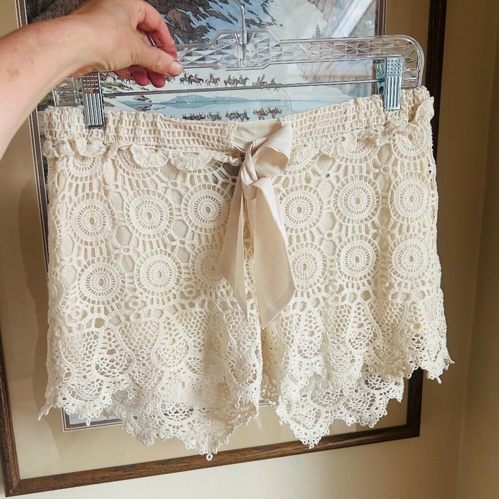 FORCYNTHIA crochet beach shorts - Picture 1 of 4